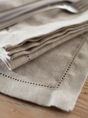 Secret Linen Store Natural Twill Cotton Linen Placemats - Image 2 of 3