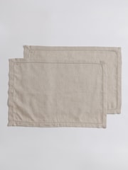 Secret Linen Store Natural Twill Cotton Linen Placemats - Image 3 of 3