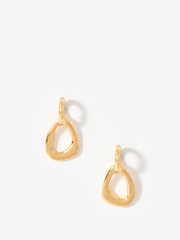 Mint Velvet Gold Tone Sculpted Drop Earrings - Image 1 of 3