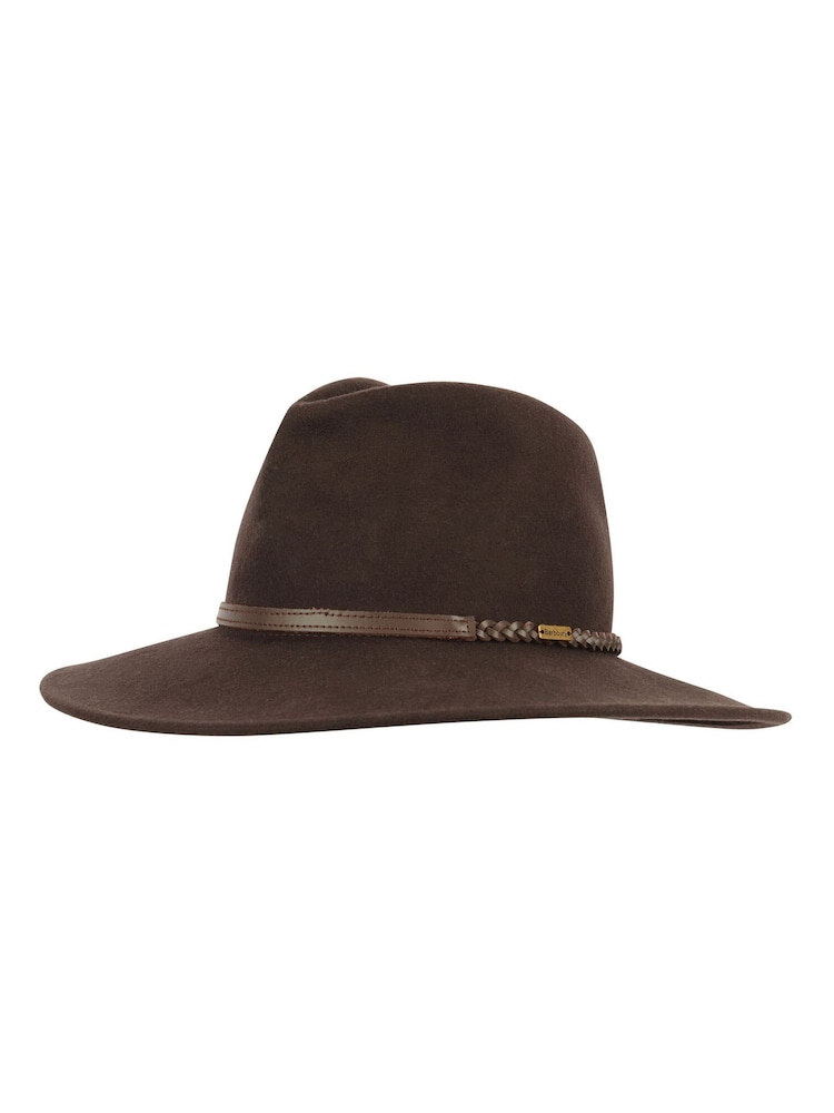 Barbour® Brown Tack Fedora - Image 2 of 3 Barbour® Brown Tack Fedora - Image 2 of 3