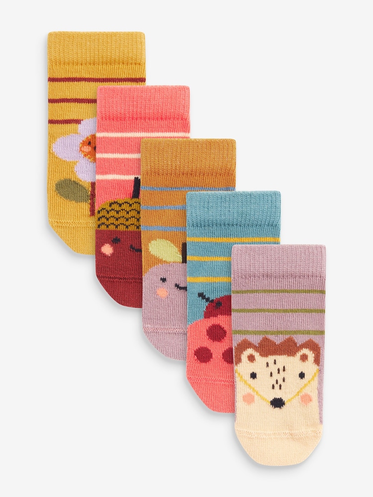 Bright Character Baby Socks 5 Pack (0mths-2yrs) - Image 1 of 1