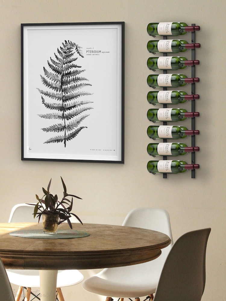 Jeray Black Final Touch 18 Bottle Wall Mounted Wine Rack - Image 1 of 3