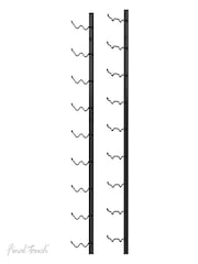 Jeray Black Final Touch 18 Bottle Wall Mounted Wine Rack - Image 2 of 3