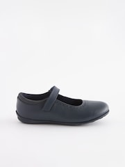 Navy Standard Fit (F) School Leather Mary Jane Brogues - Image 2 of 5