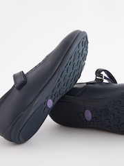 Navy Standard Fit (F) School Leather Mary Jane Brogues - Image 5 of 5