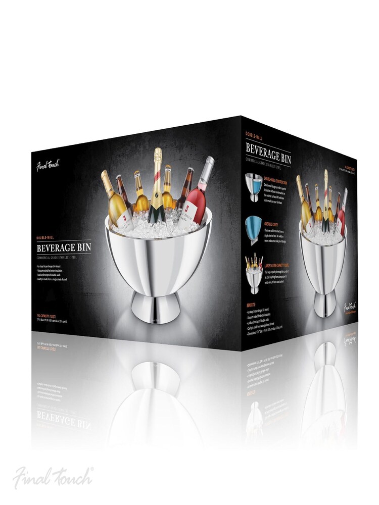 Jeray Clear Final Touch Double Wall Beverage Bin - Image 3 of 3