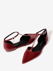 Mint Velvet Red Lila T-Bar Flats - Image 2 of 5