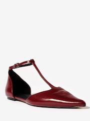 Mint Velvet Red Lila T-Bar Flats - Image 4 of 5