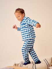 Синий/белый в клетку - Пижама на пуговицах (9мес. -8лет) - Image 2 of 8