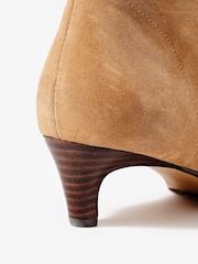 Mint Velvet Natural Issy Suede Kitten Heel Ankle Boots - Image 4 of 4