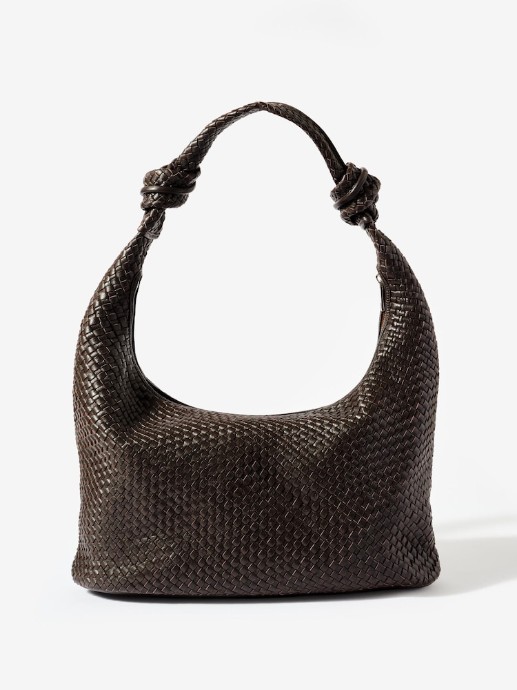 Mint Velvet Brown Nora Leather Hobo Bag - Image 1 of 6 Mint Velvet Brown Nora Leather Hobo Bag - Image 1 of 6