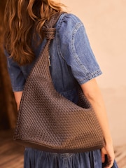 Mint Velvet Brown Nora Leather Hobo Bag - Image 6 of 6