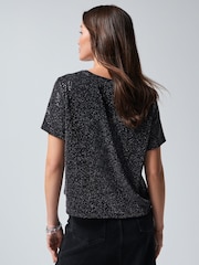 Black Sequin T-Shirt - Image 3 of 6