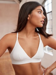 Black/White Cotton Logo Triangle Ultimate Comfort Bralets 2 Pack - Image 4 of 11
