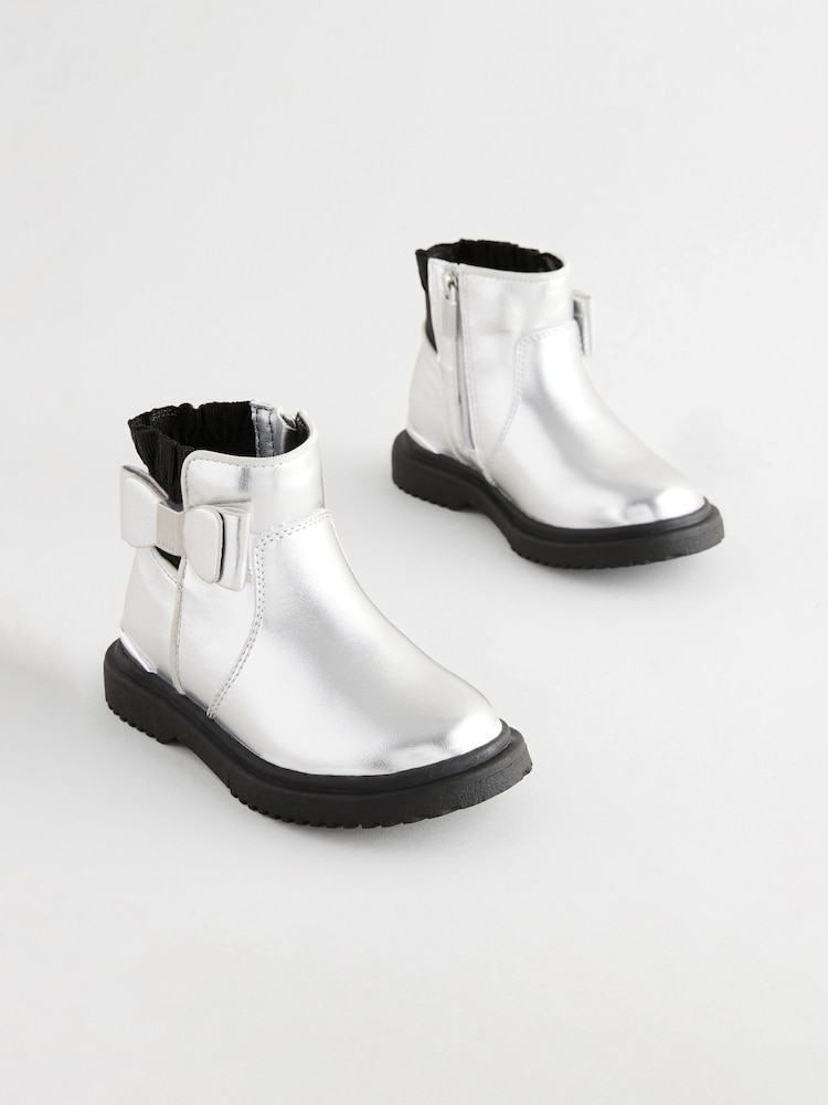 Baker by Ted Baker Girls Chelsea Boots with Bow - Image 1 of 9