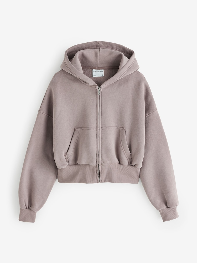 Natur - Cotton On Oversized Zip Through Hoodie - Bild 1 von 1