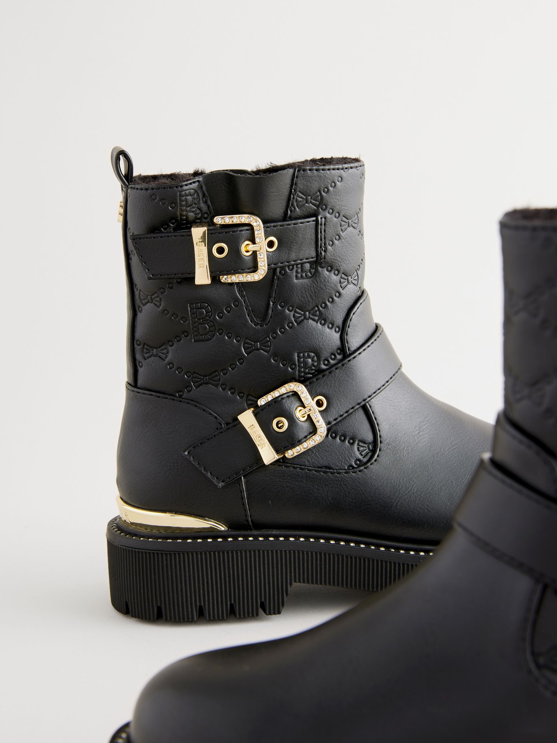 Black ted baker boots clearance
