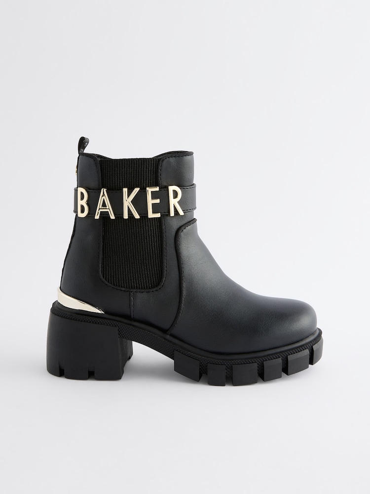 Baker by Ted Baker Girls Chunky Heel Black Boots - Image 1 of 7