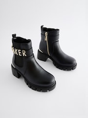 Baker by Ted Baker Girls Chunky Heel Black Boots - Image 2 of 7