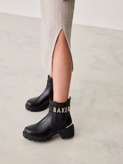 Baker by Ted Baker Girls Chunky Heel Black Boots - Image 4 of 7