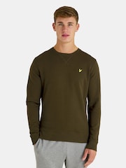 Lyle & Scott Olive Green Crew Neck Sweatshirt - Image 1 of 5