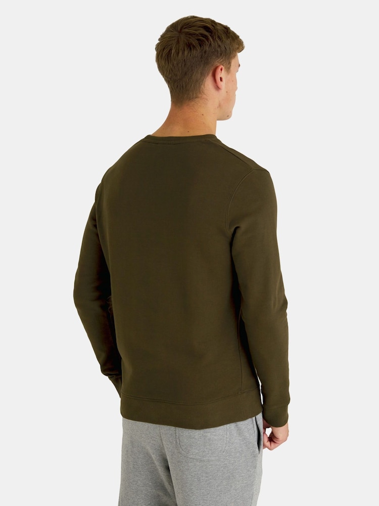 Lyle & Scott Olive Green Crew Neck Sweatshirt - Image 2 of 5