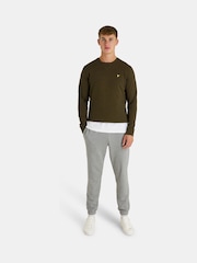 Lyle & Scott Olive Green Crew Neck Sweatshirt - Image 3 of 5