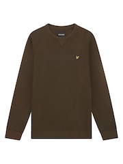 Lyle & Scott Olive Green Crew Neck Sweatshirt - Image 5 of 5