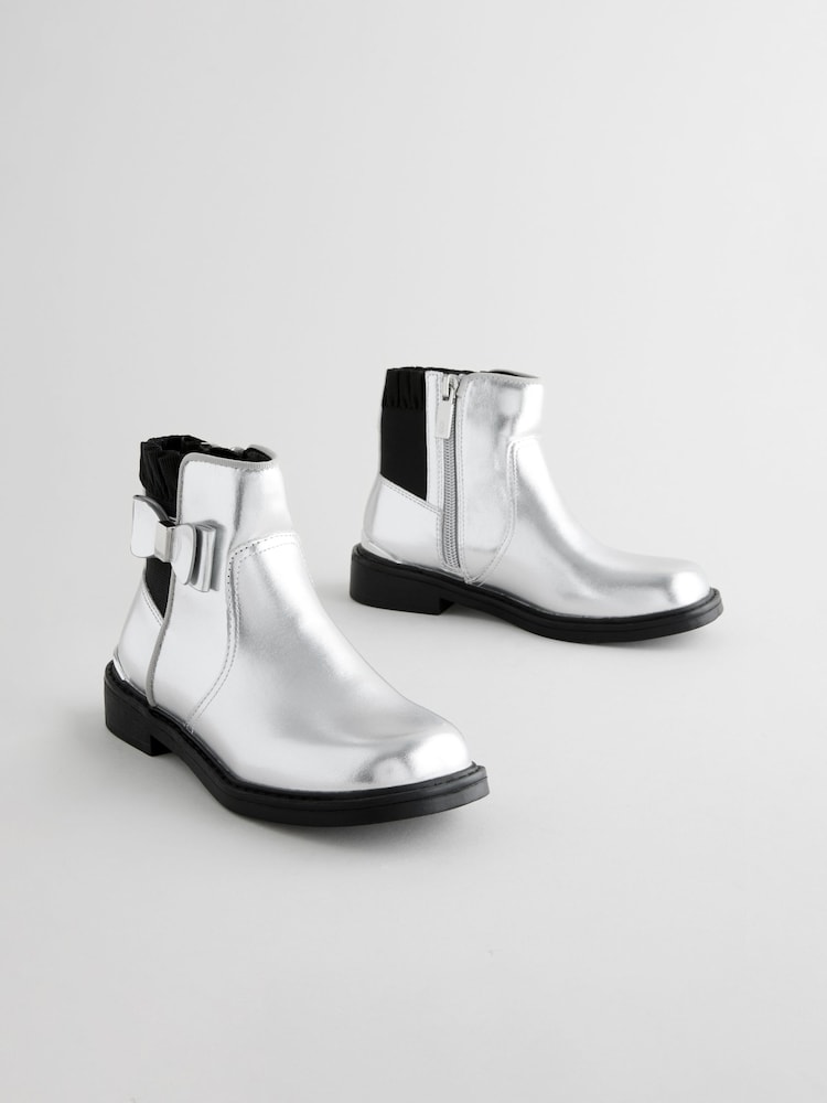 Baker by Ted Baker Girls Chelsea Boots With Bow - Image 1 of 6