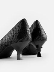 Black Forever Comfort® Ruffle Kitten Heel Court Shoes - Image 3 of 5