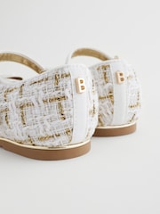 Baker by Ted Baker Girls Mary Jane Bow Occasion White Shoes - Image 3 of 7