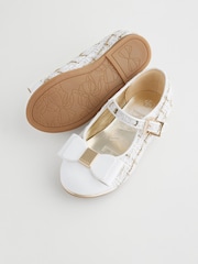 Baker by Ted Baker Girls Mary Jane Bow Occasion White Shoes - Image 4 of 7