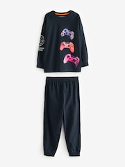 Manette de jeu Noir/Rose - Lot de 2 pyjamas à manches longues (3-16ans) - Image 2 de 7