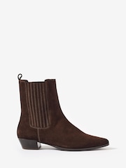 Mint Velvet Brown Kirsten Suede Ankle Boots - Image 4 of 7