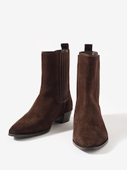 Mint Velvet Brown Kirsten Suede Ankle Boots - Image 6 of 7