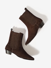 Mint Velvet Brown Kirsten Suede Ankle Boots - Image 7 of 7