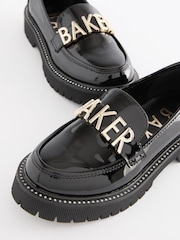 Baker by Ted Baker Girls Patent Chunky Black Loafers - Image 4 of 6