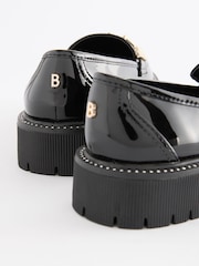 Baker by Ted Baker Girls Patent Chunky Black Loafers - Image 5 of 6