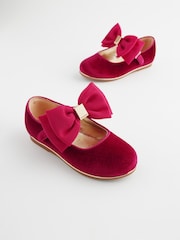 أحمر - حذاء للمناسبات بتصميم Mary Jane مزيّن بفيونكة للبنات من Baker by Ted Baker - Image 1 of 7