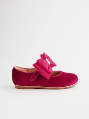 أحمر - حذاء للمناسبات بتصميم Mary Jane مزيّن بفيونكة للبنات من Baker by Ted Baker - Image 2 of 7