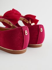 أحمر - حذاء للمناسبات بتصميم Mary Jane مزيّن بفيونكة للبنات من Baker by Ted Baker - Image 3 of 7