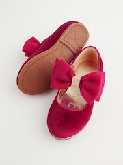 أحمر - حذاء للمناسبات بتصميم Mary Jane مزيّن بفيونكة للبنات من Baker by Ted Baker - Image 4 of 7
