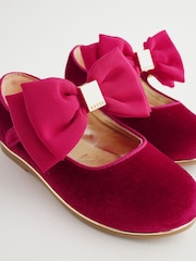 أحمر - حذاء للمناسبات بتصميم Mary Jane مزيّن بفيونكة للبنات من Baker by Ted Baker - Image 6 of 7