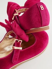 أحمر - حذاء للمناسبات بتصميم Mary Jane مزيّن بفيونكة للبنات من Baker by Ted Baker - Image 7 of 7