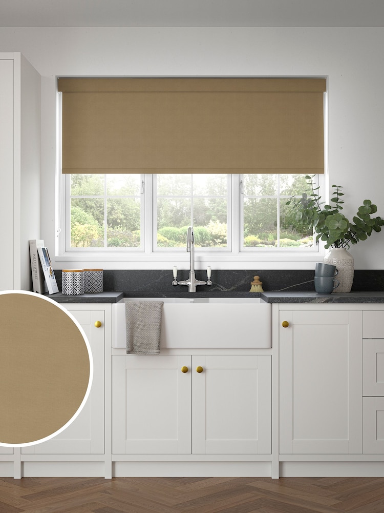Wheat Natural Glow Made to Measure Blackout Roller Blind - Image 1 of 6