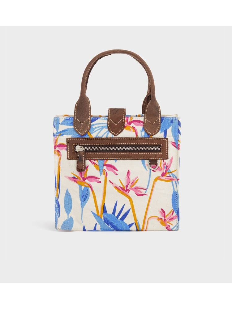 Osprey London The Small Wells Canvas & Leather Lunch Tote Bag - Image 2 of 4 Osprey London The Small Wells Canvas & Leather Lunch Tote Bag - Image 2 of 4