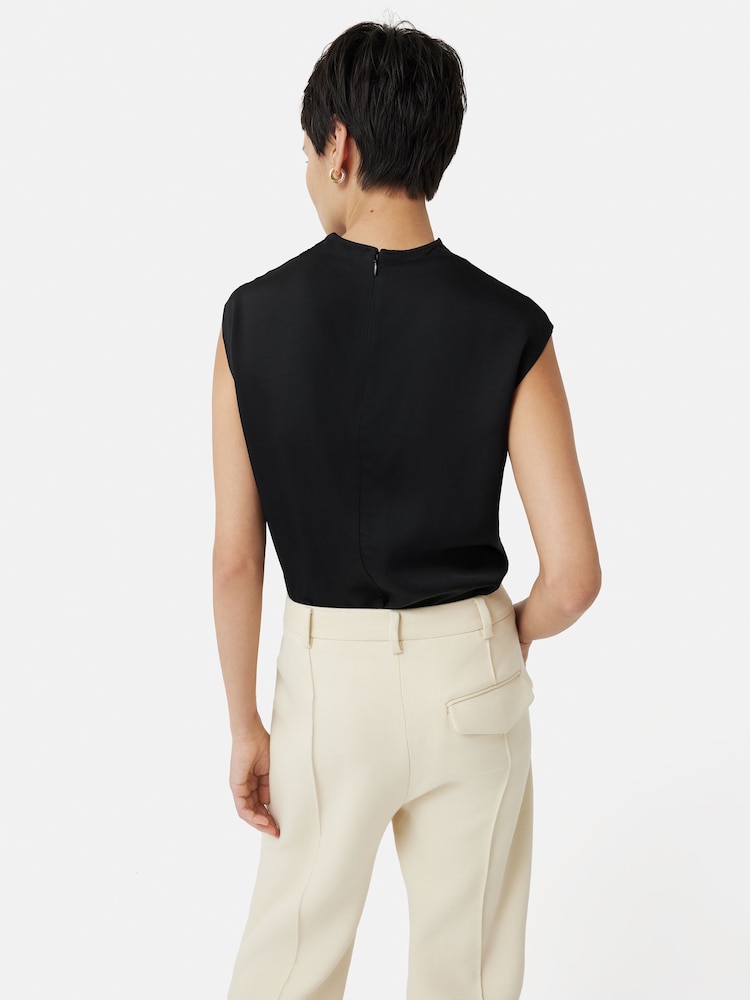 Jigsaw Satin Cowl Neck Top - Image 2 of 6 Jigsaw Satin Cowl Neck Top - Image 2 of 6
