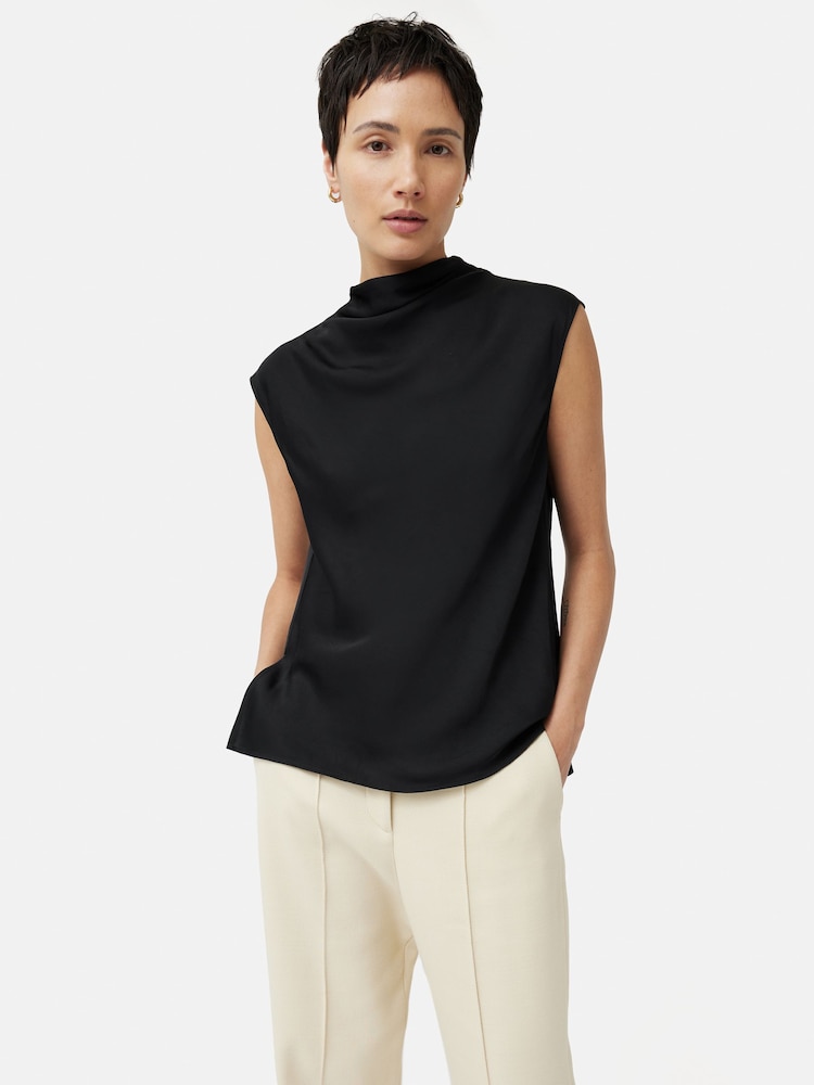 Jigsaw Satin Cowl Neck Top - Image 6 of 6 Jigsaw Satin Cowl Neck Top - Image 6 of 6