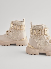 Baker by Ted Baker Bone Bouclé Lace-Up Boots - Image 3 of 6