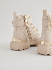 Baker by Ted Baker Bone Bouclé Lace-Up Boots - Image 4 of 6